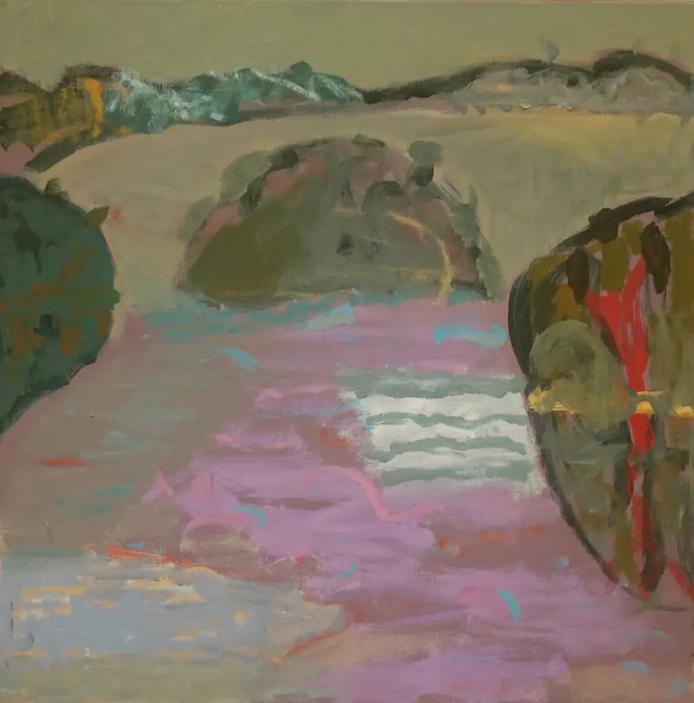 Strange light (Allocated) acrylic on linen by artist Sally Stokes