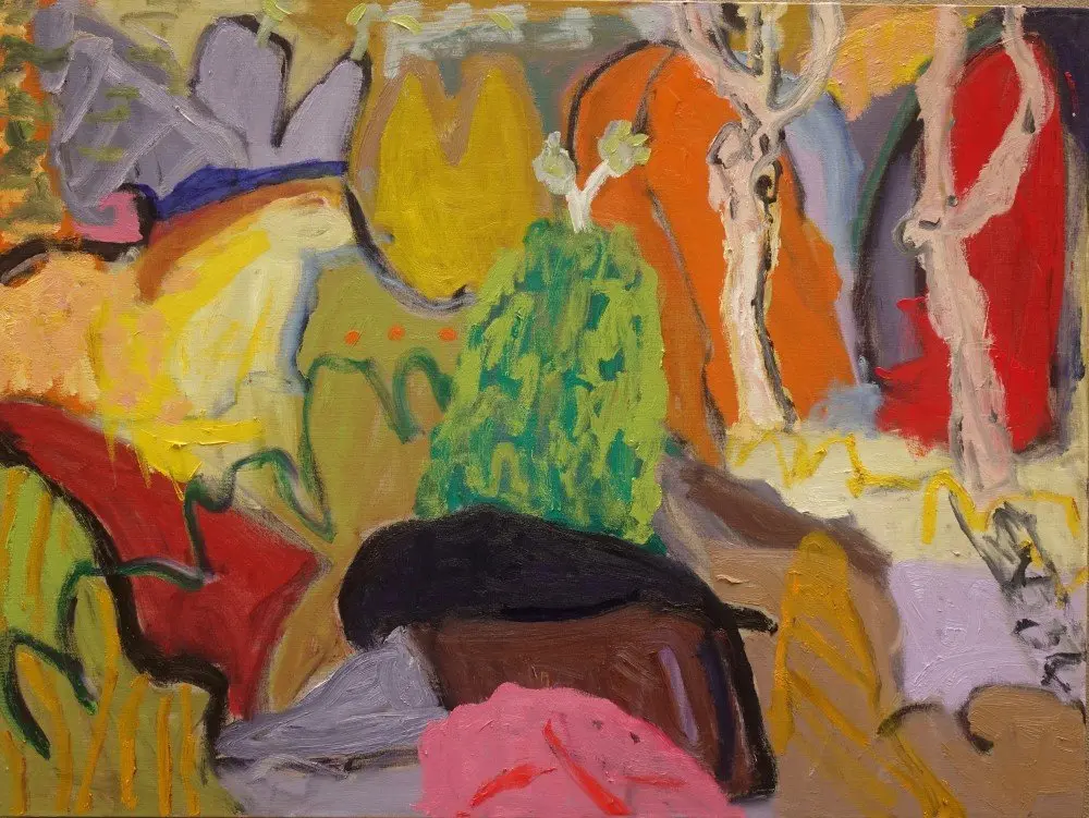 Nature never sleeps (SOLD) oil on linen by artist Sally Stokes