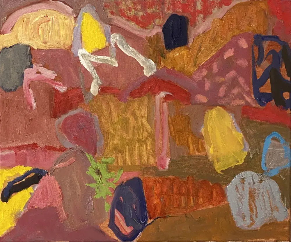 Dancing rocks (SOLD) oil on canvas by artist Sally Stokes