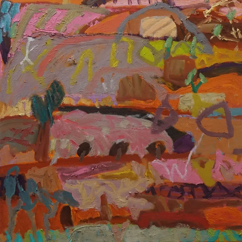 The stillness oil on canvas by artist Sally Stokes