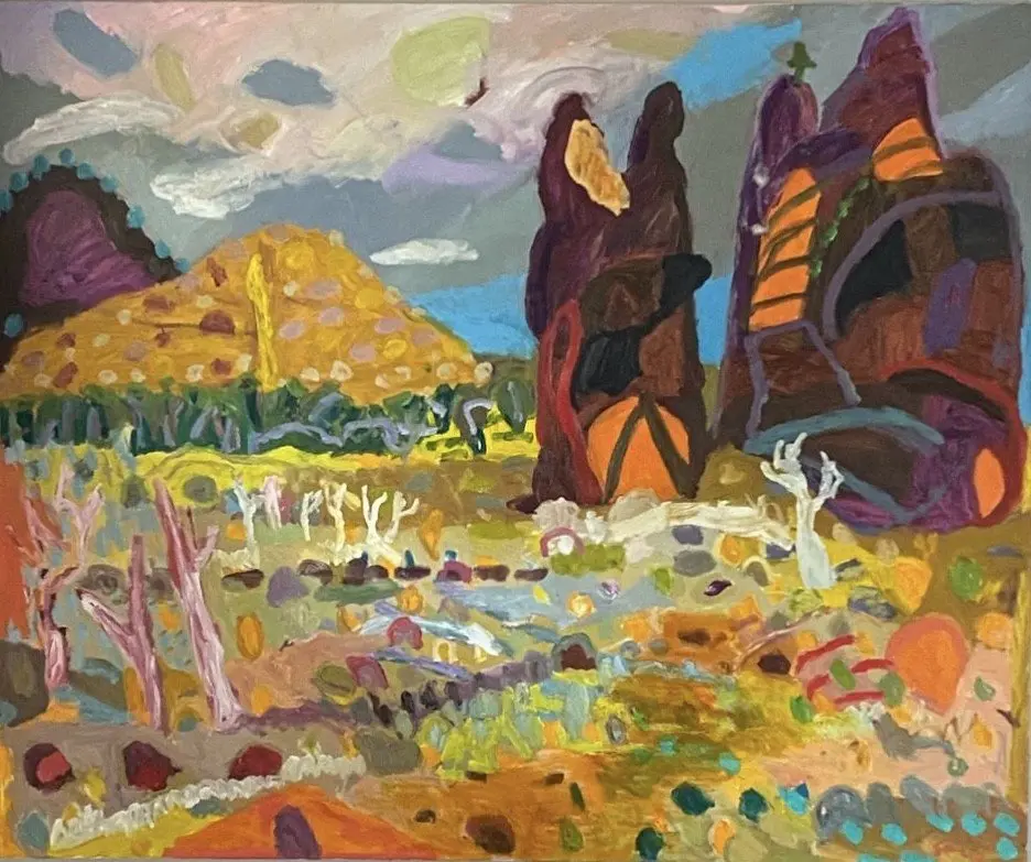 Dreaming silence (SOLD) oil on canvas by artist Sally Stokes