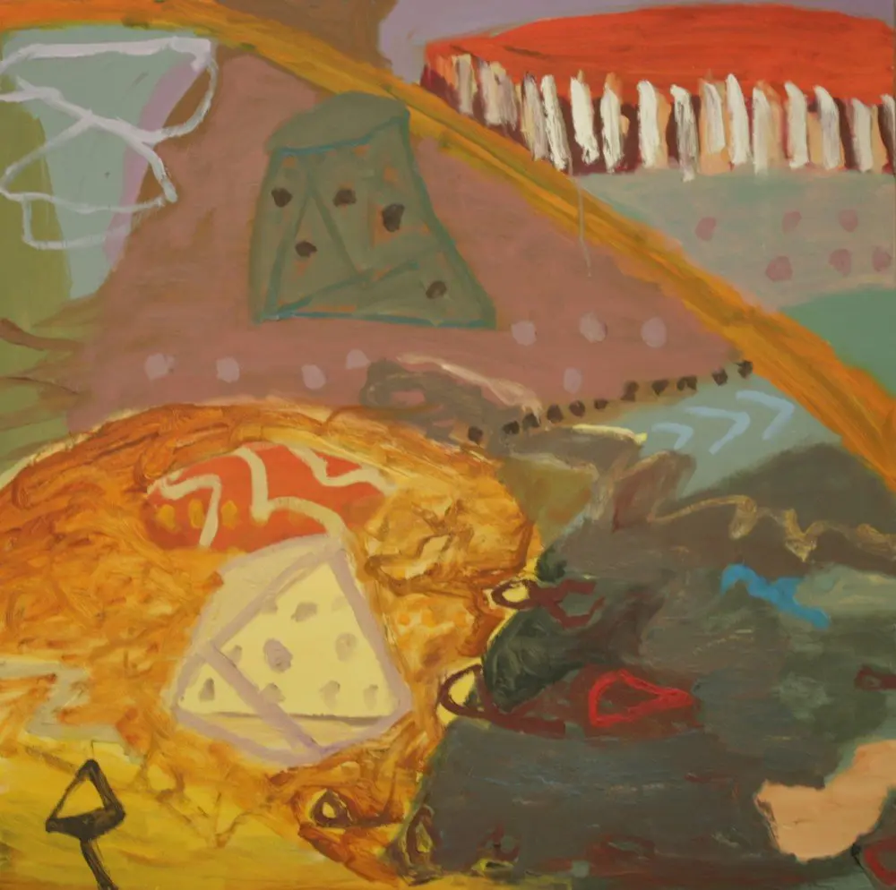 Rock Platform I Oil on Canvas by artist Sally Stokes