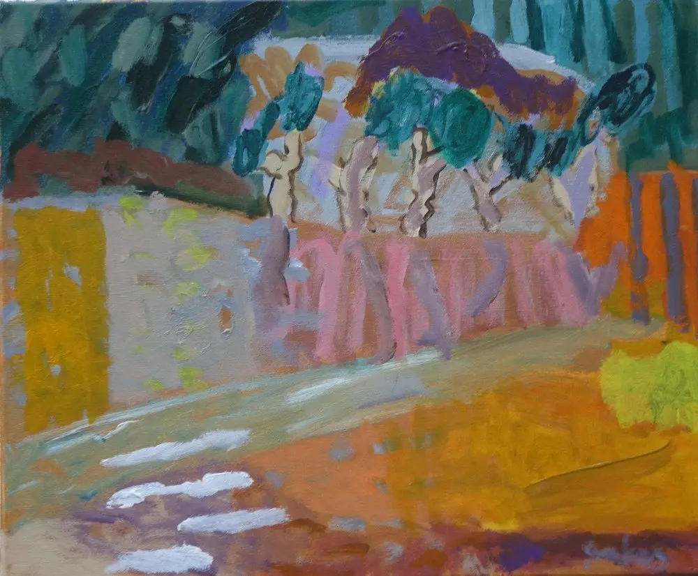 Not forgotten acrylic on canvas by artist Sally Stokes