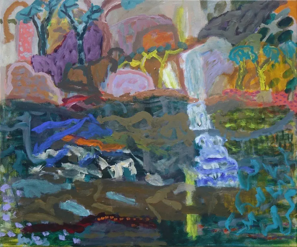 The darkness grows acrylic on canvas by artist Sally Stokes