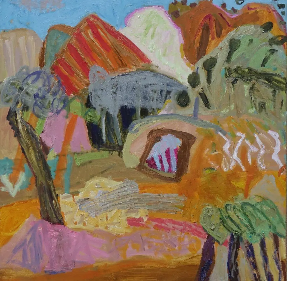 I would rather drink the wind (SOLD) oil on canvas by artist Sally Stokes