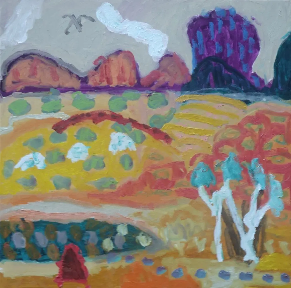 Meaning to stay oil on canvas by artist Sally Stokes