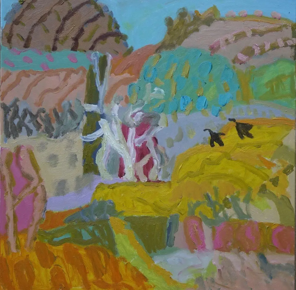 Rising to the air (SOLD) oil on canvas by artist Sally Stokes