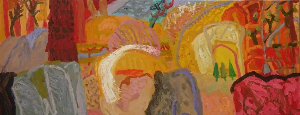 The chorus (SOLD) oil on canvas by artist Sally Stokes