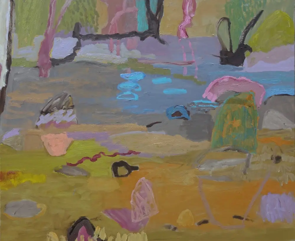 It vanishes oil on linen by artist Sally Stokes