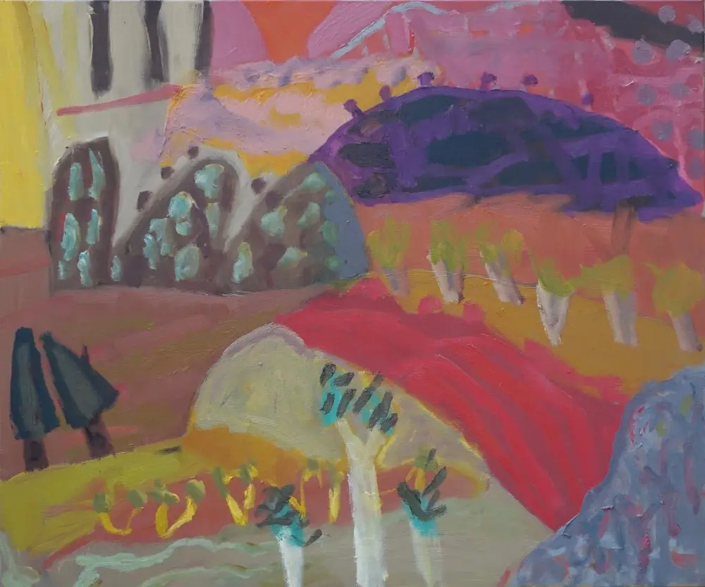 Stone hard beauty (SOLD)  oil on linen by artist Sally Stokes