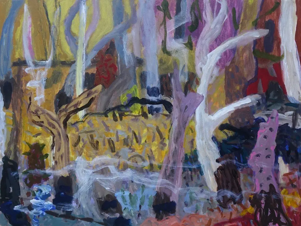 Mangrove enchantment  acrylic on canvas by artist Sally Stokes