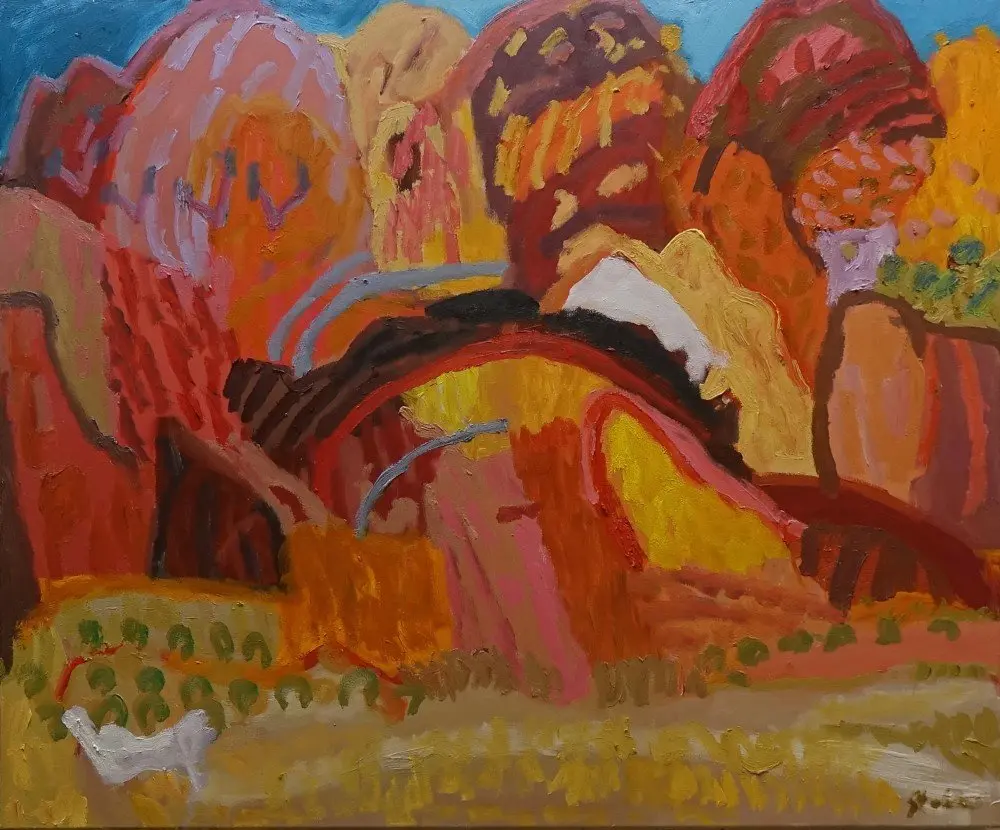 Witness (SOLD)  oil on canvas by artist Sally Stokes