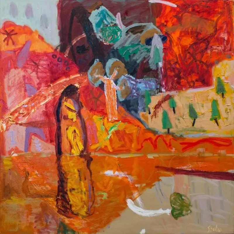 Ndhala gorge 3 (SOLD) oil on canvas by artist Sally Stokes