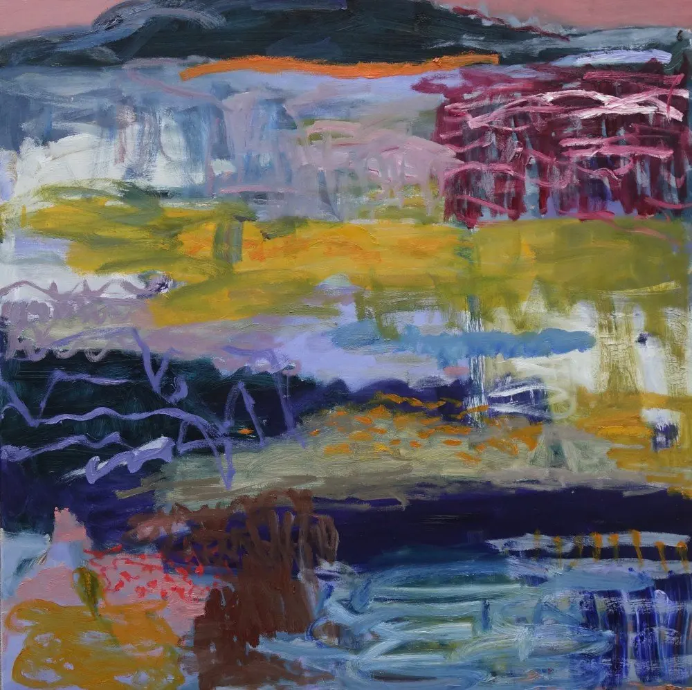 Touched by the wind  oil on linen by artist Sally Stokes