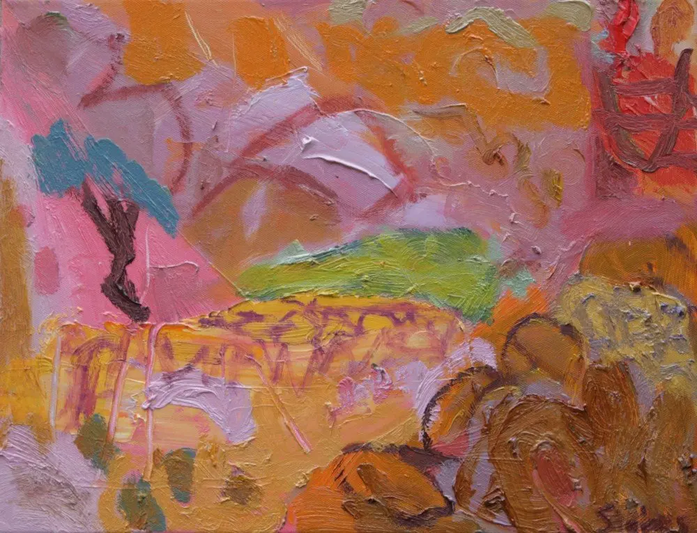 Ndhala Hillside (SOLD) oil on canvas by artist Sally Stokes
