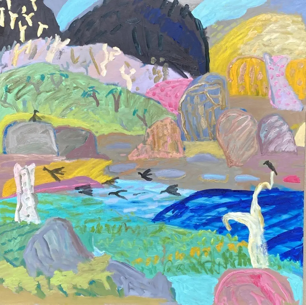 Exactly   oil on canvas by artist Sally Stokes