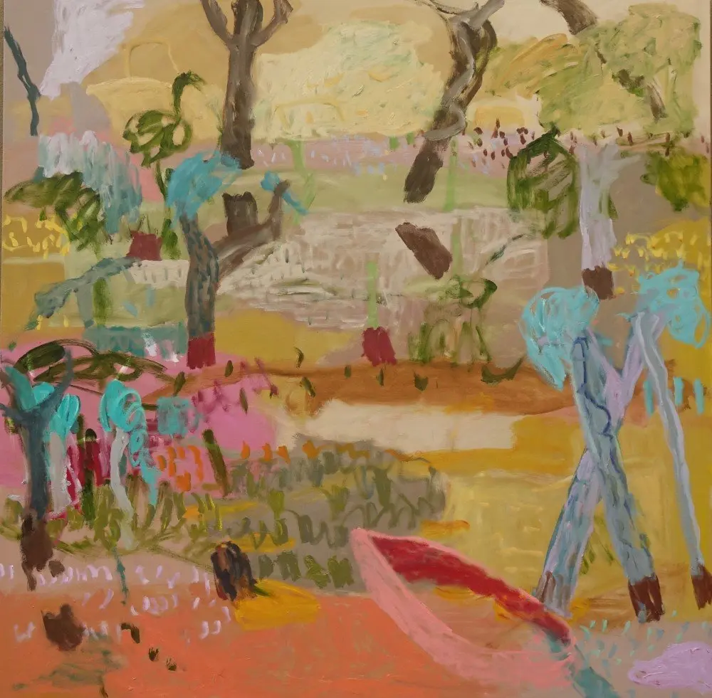 Forgotten dreams(Allocated SHE) oil on linen by artist Sally Stokes