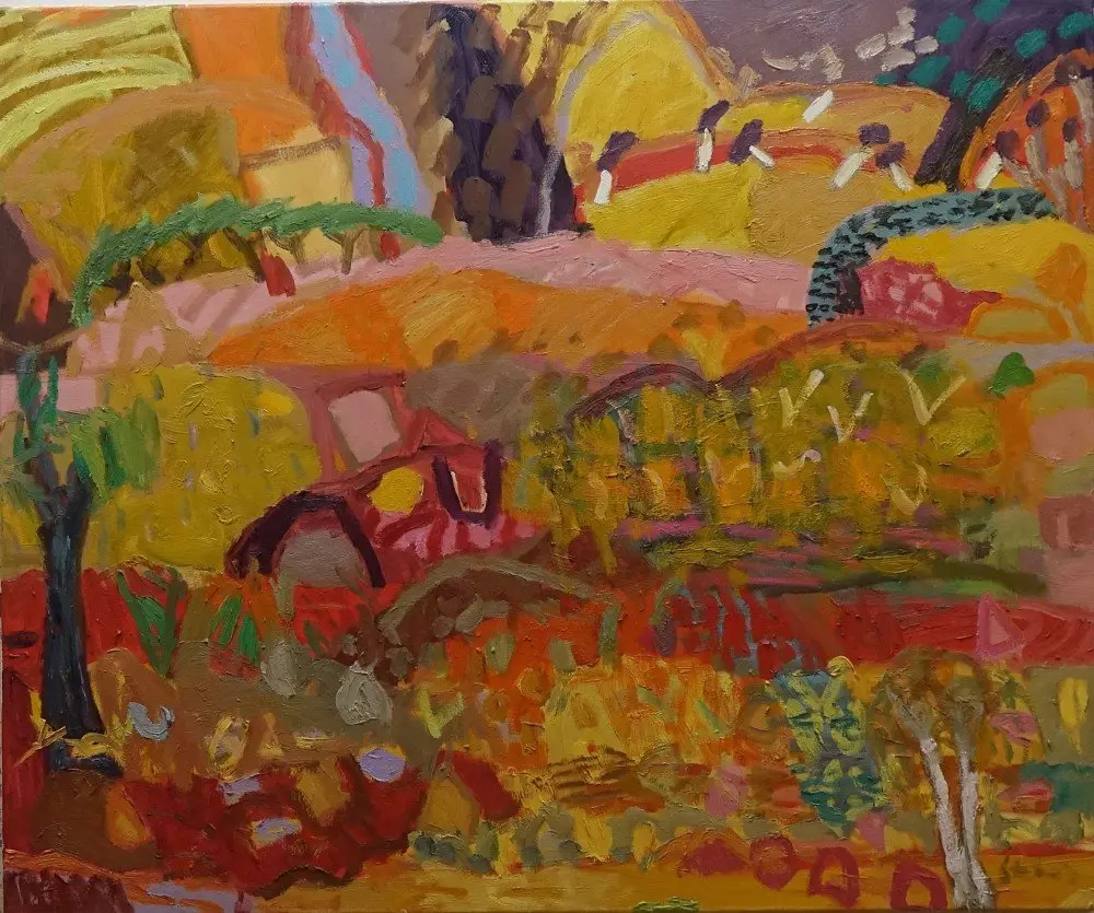 Not still  oil on canvas by artist Sally Stokes