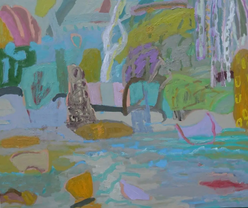 As I remember oil on linen by artist Sally Stokes
