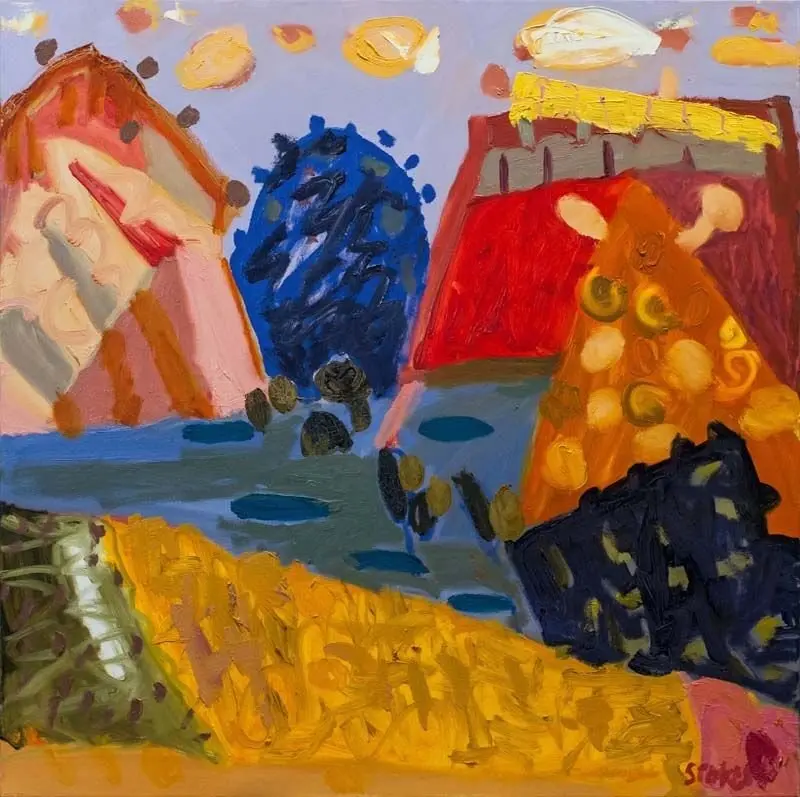 The breakaways (SOLD) oil on canvas by artist Sally Stokes