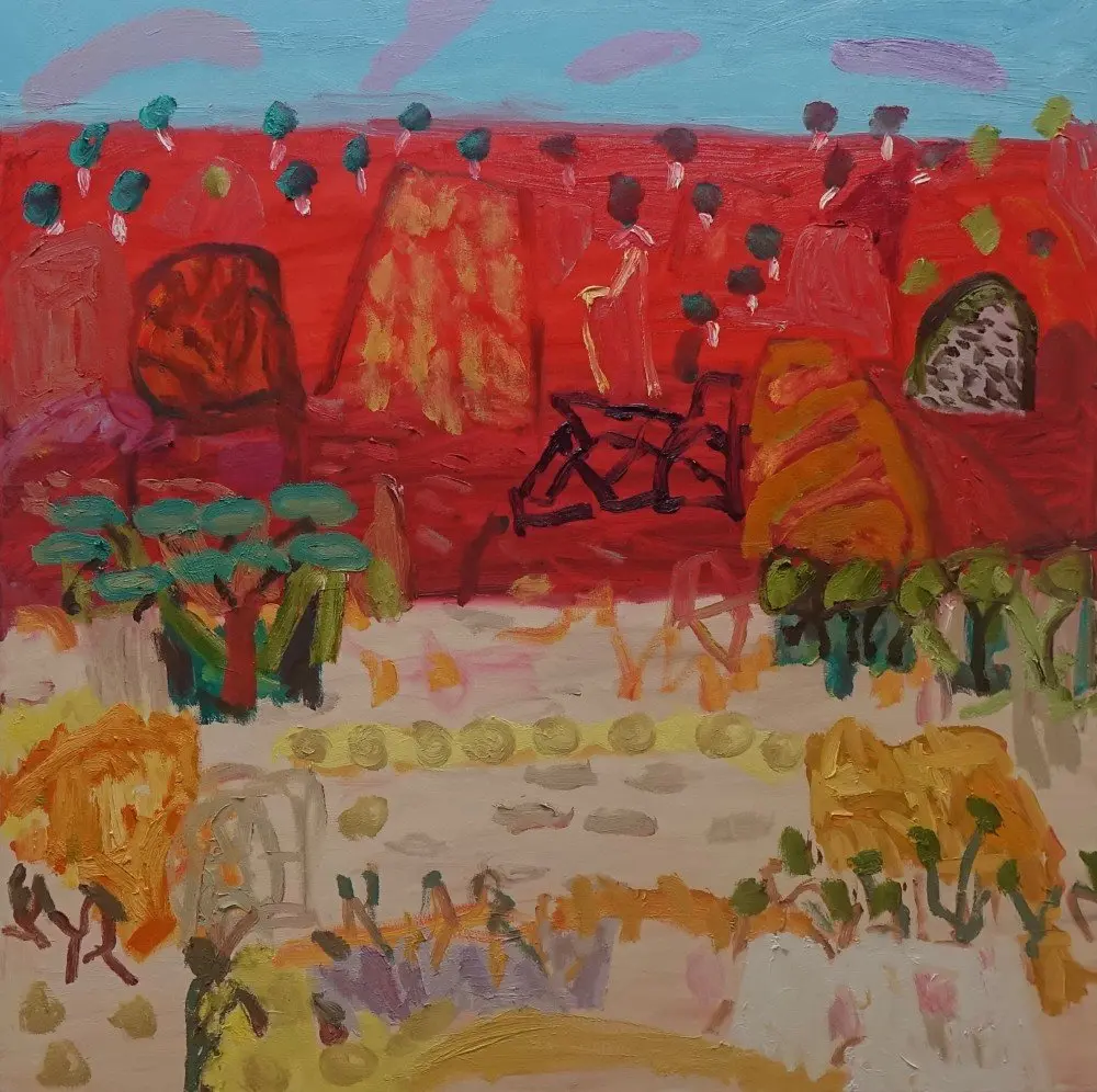 The land speaks  oil on canvas by artist Sally Stokes