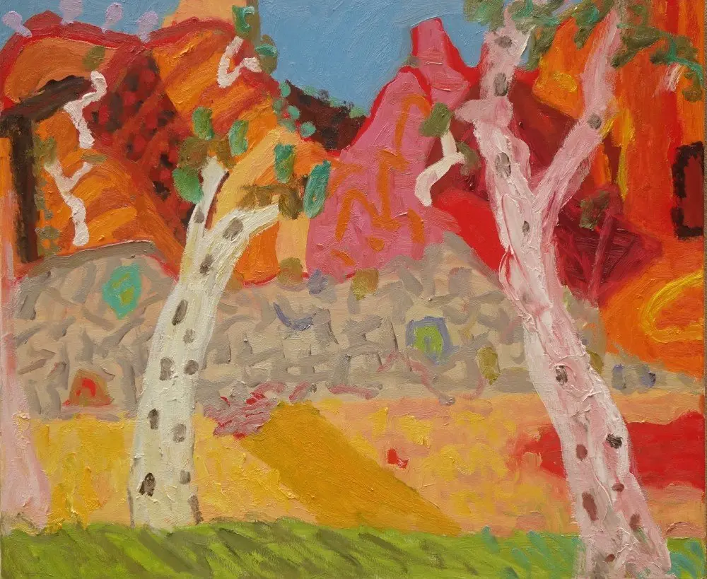 We are together (SOLD) oil on canvas by artist Sally Stokes