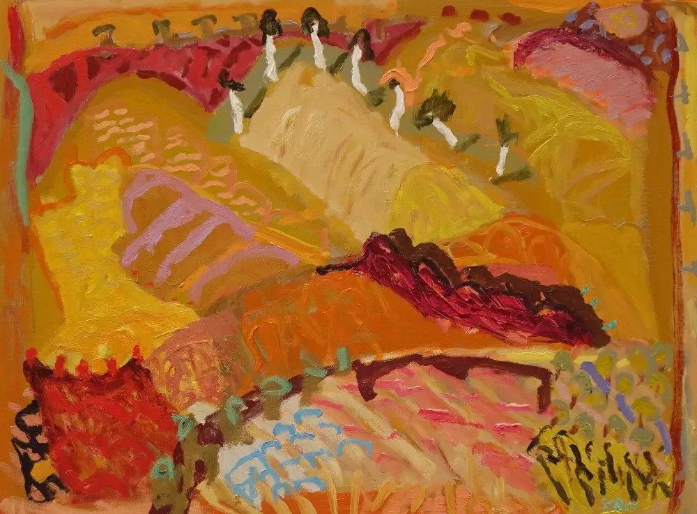 You who make the morning (SOLD) oil on linen by artist Sally Stokes