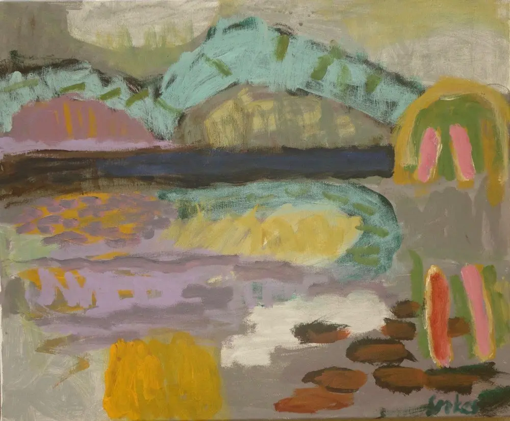 In between hours acrylic on canvas by artist Sally Stokes