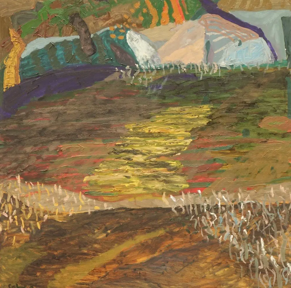 Vanishing oil on canvas by artist Sally Stokes