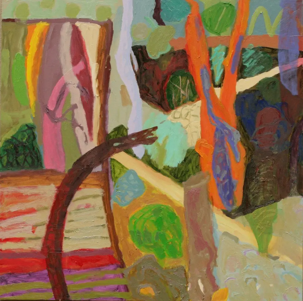 Through the Window (SOLD) Oil on canvas by artist Sally Stokes