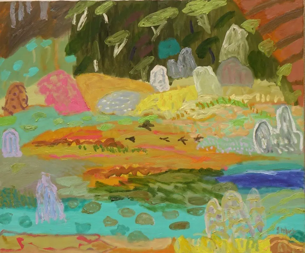 Never in my life (SOLD) oil on linen by artist Sally Stokes