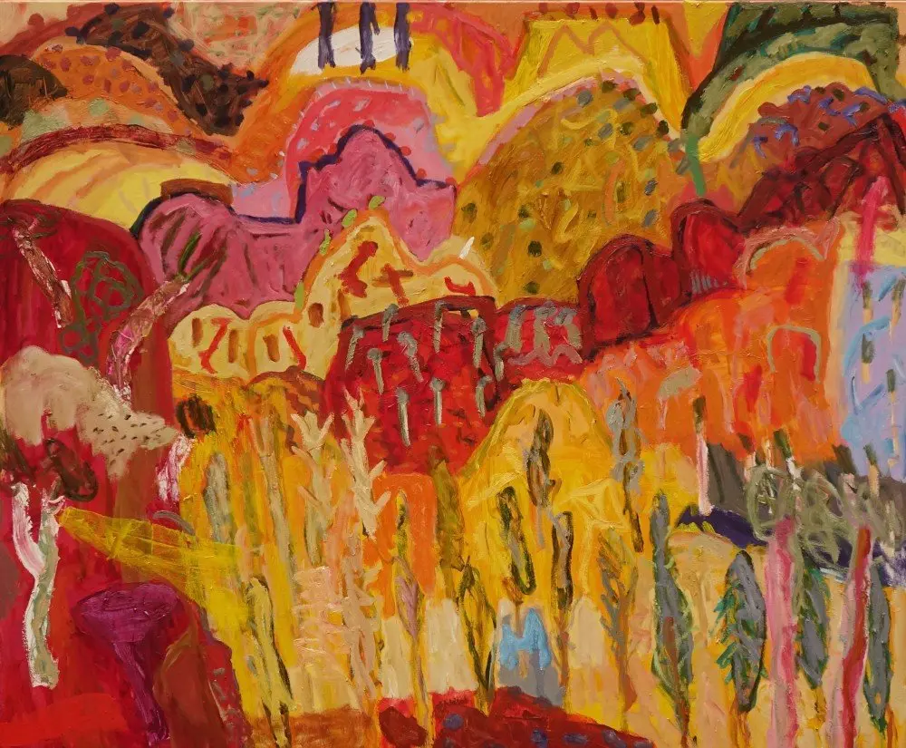 I thought the earth remembered me (SOLD: Finalist: Grace Cossington Smith Art Prize 2018) oil on canvas by artist Sally Stokes