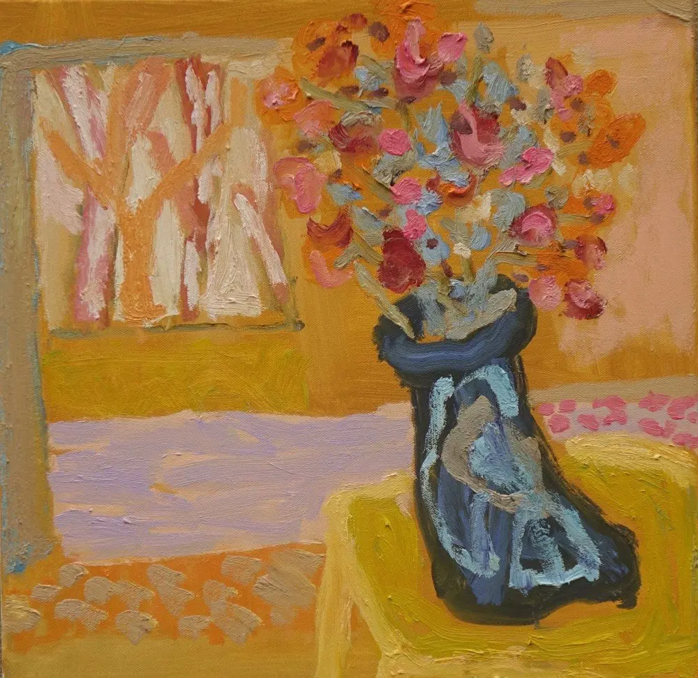 Each new day (SOLD) oil on canvas by artist Sally Stokes