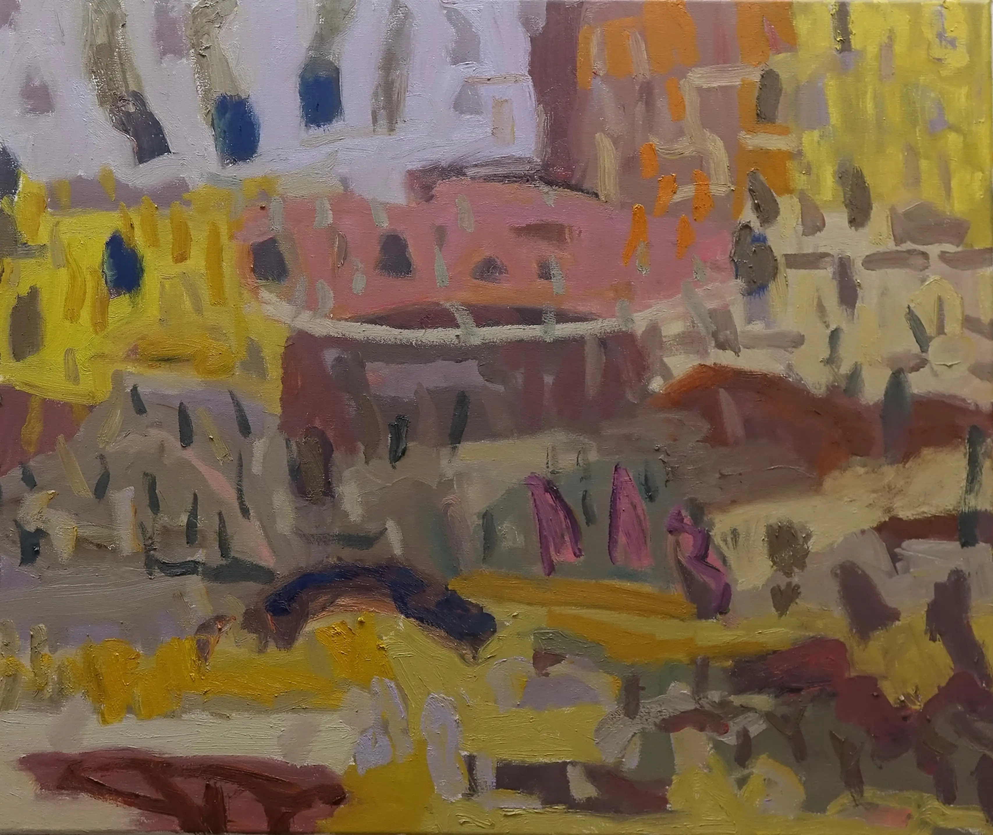 Stokes Jumping oil on canvas 76x91cm