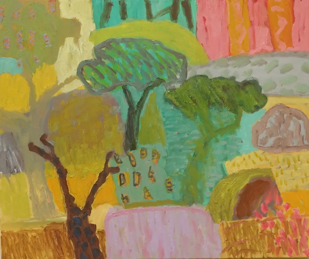 Thinking of all that (SOLD) oil on canvas by artist Sally Stokes