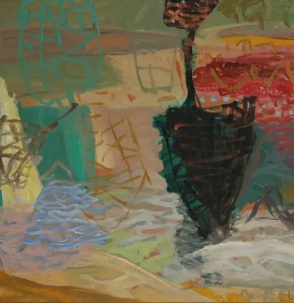 Cattai reflections 2  oil on canvas by artist Sally Stokes