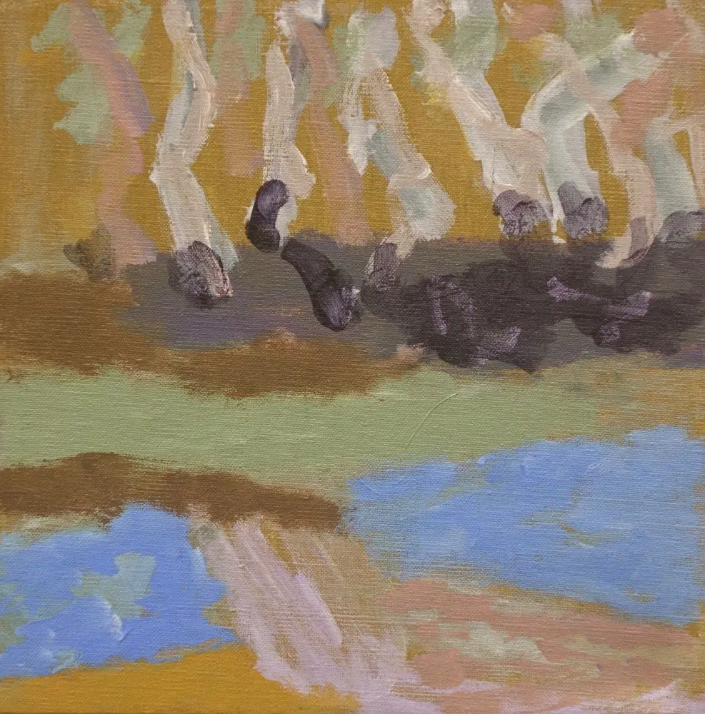 Dreamwork acrylic on linen by artist Sally Stokes