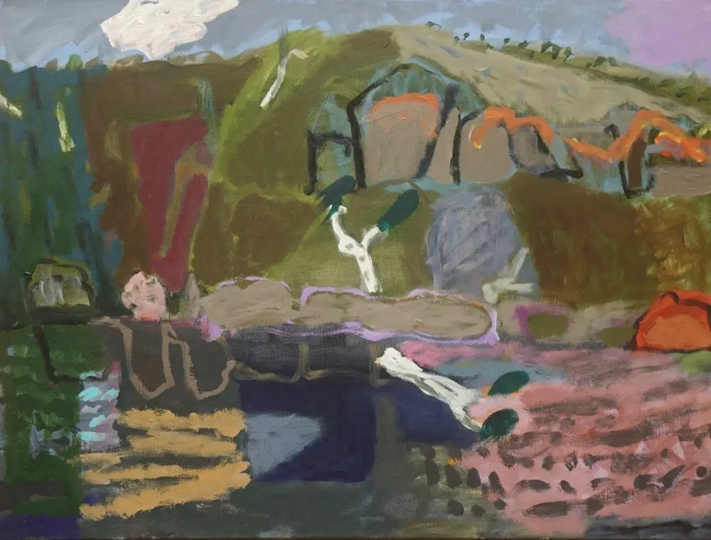 Our eyes have never seen it acrylic on linen by artist Sally Stokes