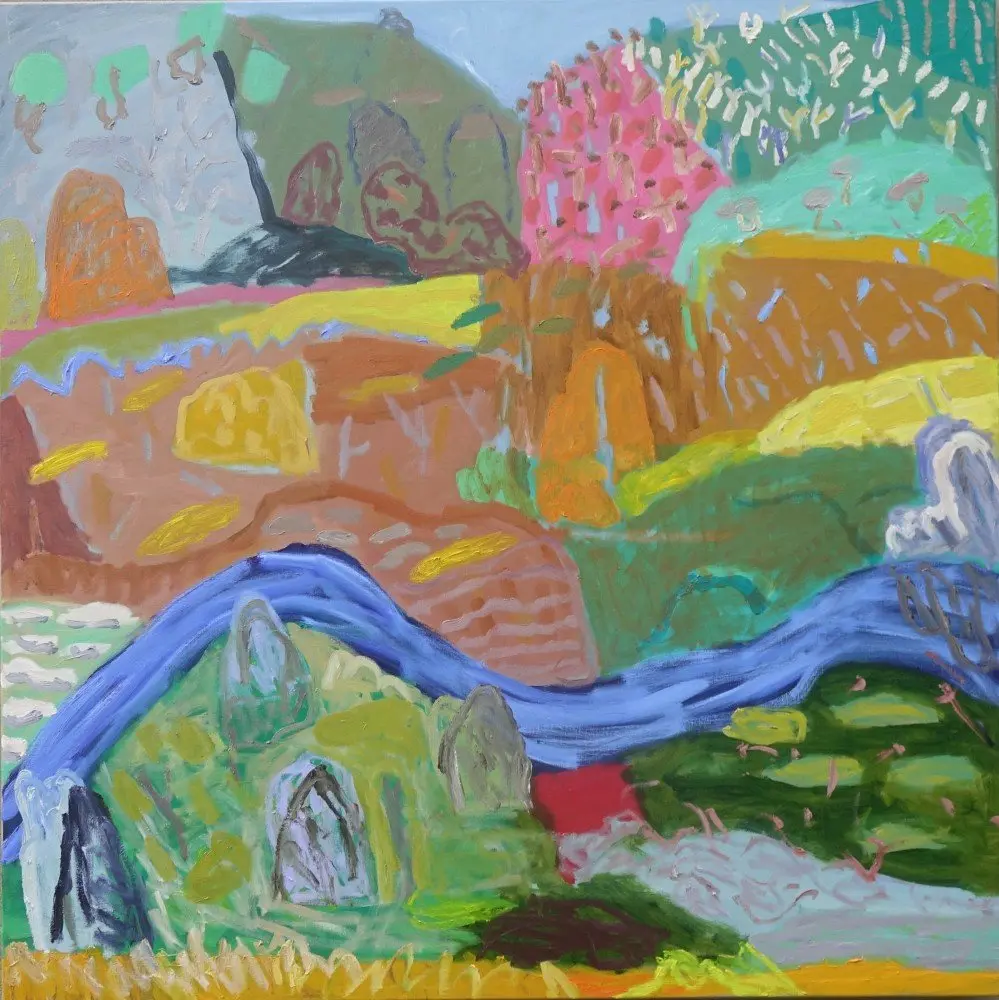 Travelling through time (Finalist: Blacktown City Art Prize 2021) oil on linen by artist Sally Stokes