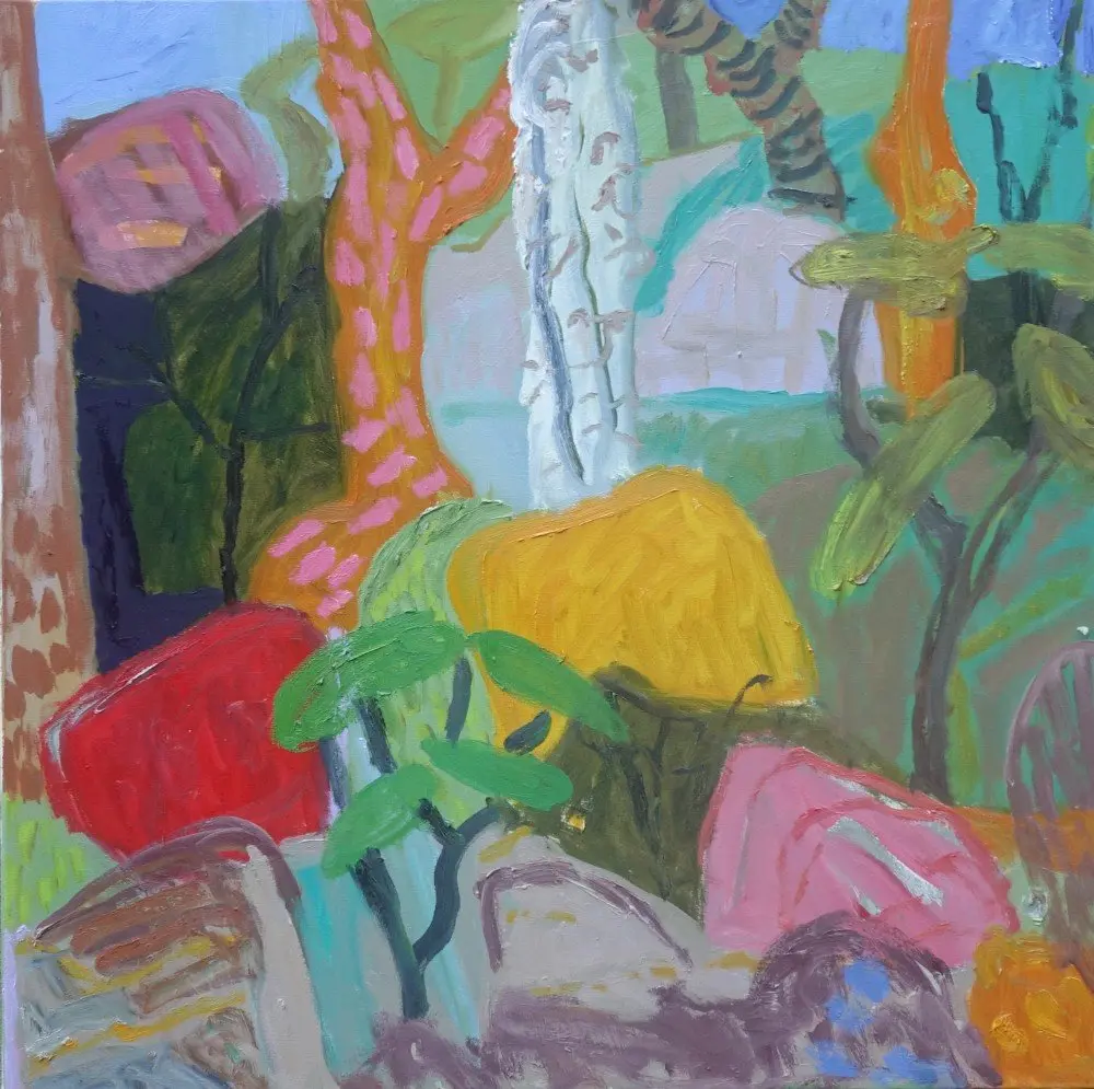 Remember this (Allocated B) oil on canvas by artist Sally Stokes