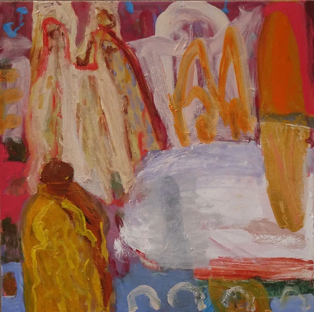 Like a wild thing (SOLD) oil on linen by artist Sally Stokes