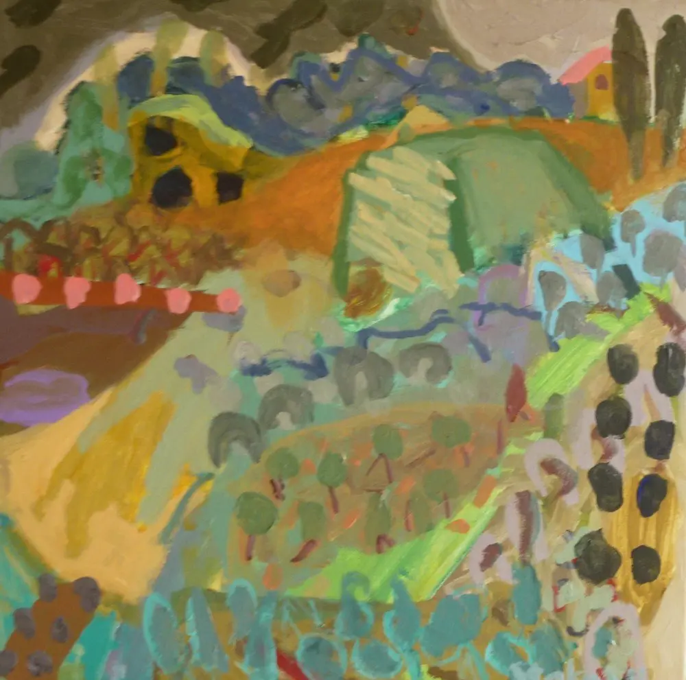 Umbria 1 SOLD) acrylic on canvas by artist Sally Stokes