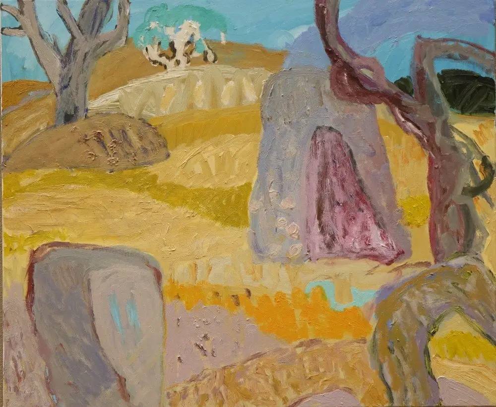 Into the quiet  oil on canvas by artist Sally Stokes