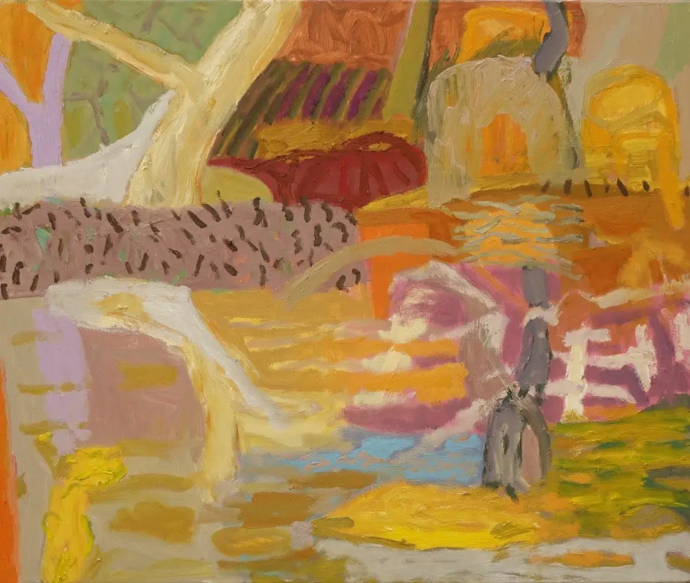Fewer words oil on canvas by artist Sally Stokes