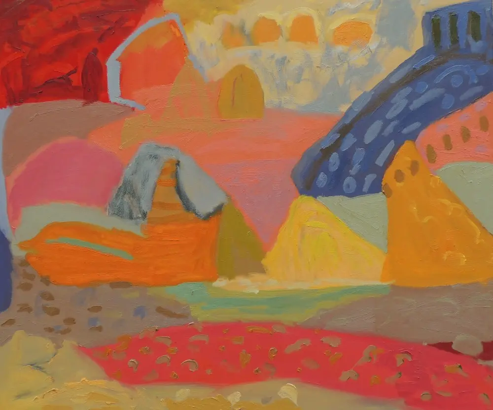 Painted Desert 4 oil on canvas by artist Sally Stokes