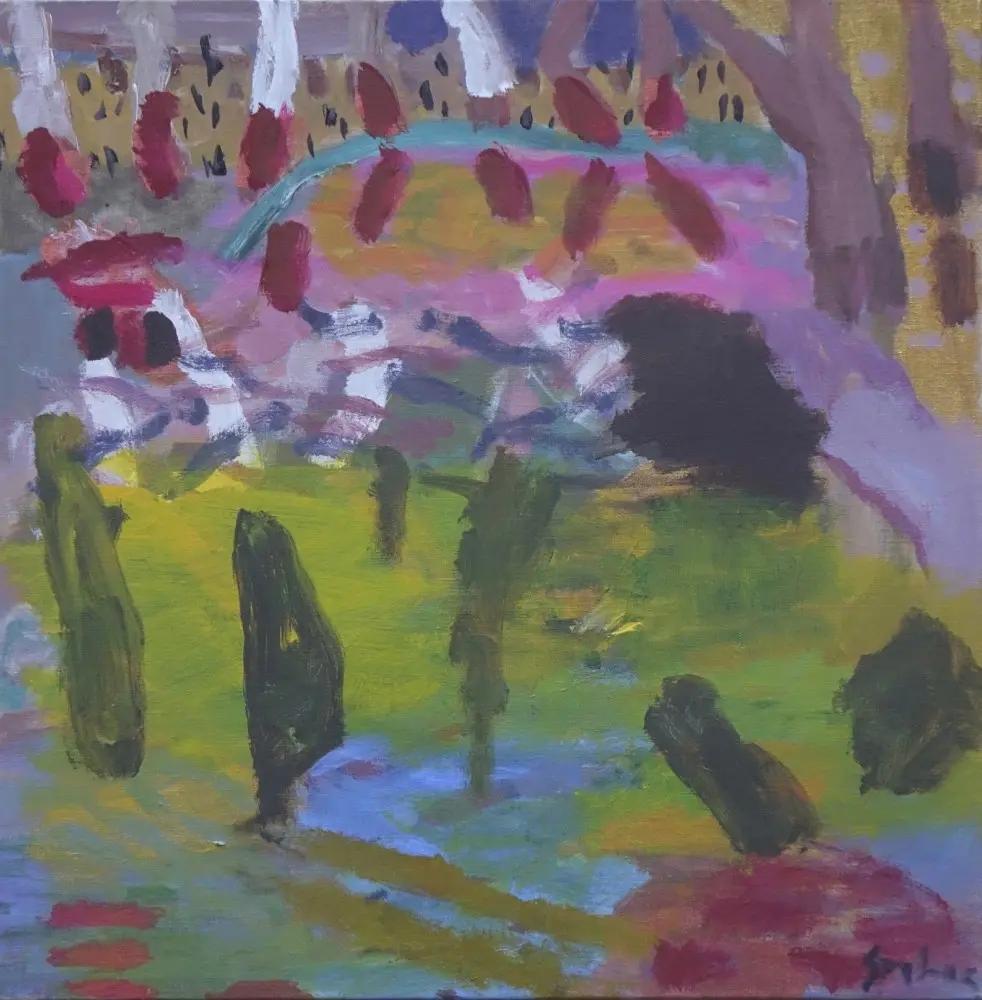 Tidal dance (SOLD: Finalist: Kangaroo Valley Art Prize 2020) acrylic on linen by artist Sally Stokes