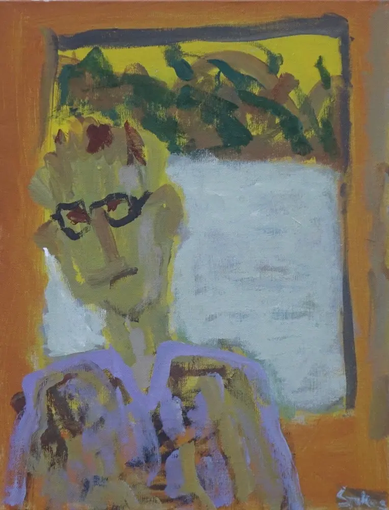 Tony acrylic on linen by artist Sally Stokes