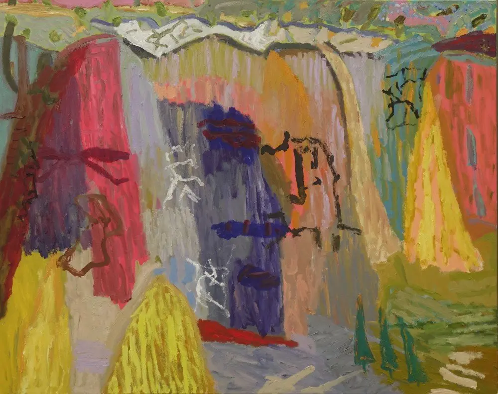 Expectation (Allocated A) oil on canvas by artist Sally Stokes