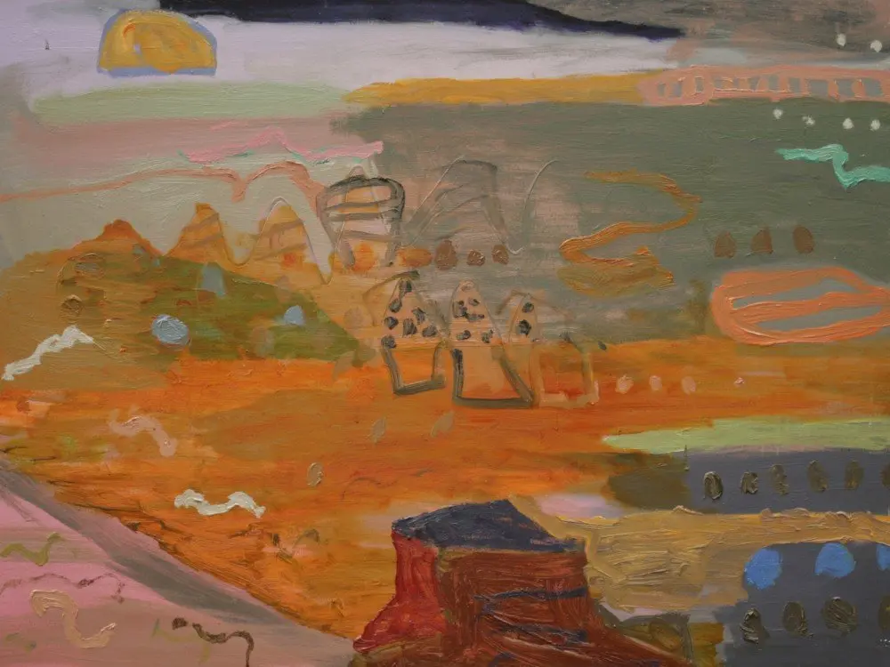 Depot Beach 1 (SOLD) Oil on Canvas by artist Sally Stokes
