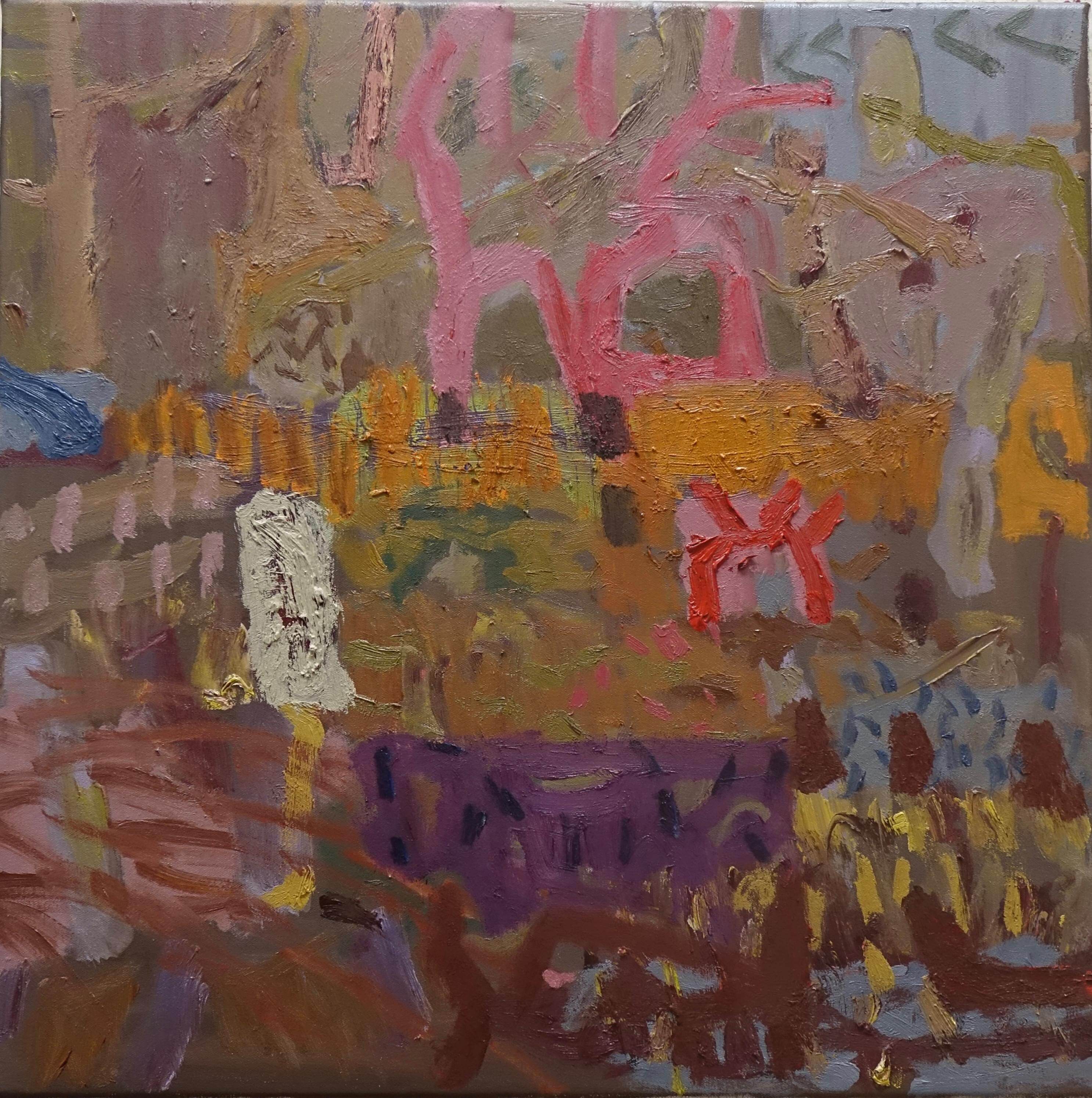 Stokes Emerging oil on canvas 61x61cm